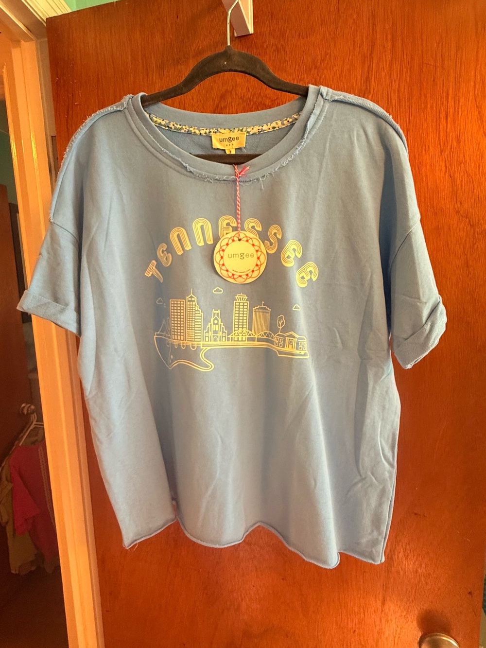 Umgee Light Blue Tennessee Skyline Graphic Tee